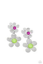 Load image into Gallery viewer, Paparazzi “Fashionable Florals” Green Post Earrings
