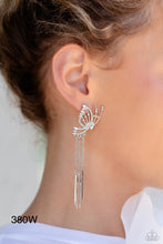 Load image into Gallery viewer, Paparazzi “A Few Of My Favorite” WINGS White Post Earrings

