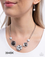Load image into Gallery viewer, “Stony Someday” Black Necklace Earring Set - Paparazzi Accessories
