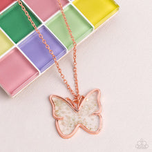 Load image into Gallery viewer, Paparazzi “Gives Me Butterflies” Copper Necklace Earring Set
