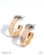 Load image into Gallery viewer, Paparazzi “Assured Accent” Gold Hoop Earrings - Paparazzi Accessories
