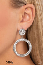 Load image into Gallery viewer, Paparazzi “GLOW You Away” White Post Earrings

