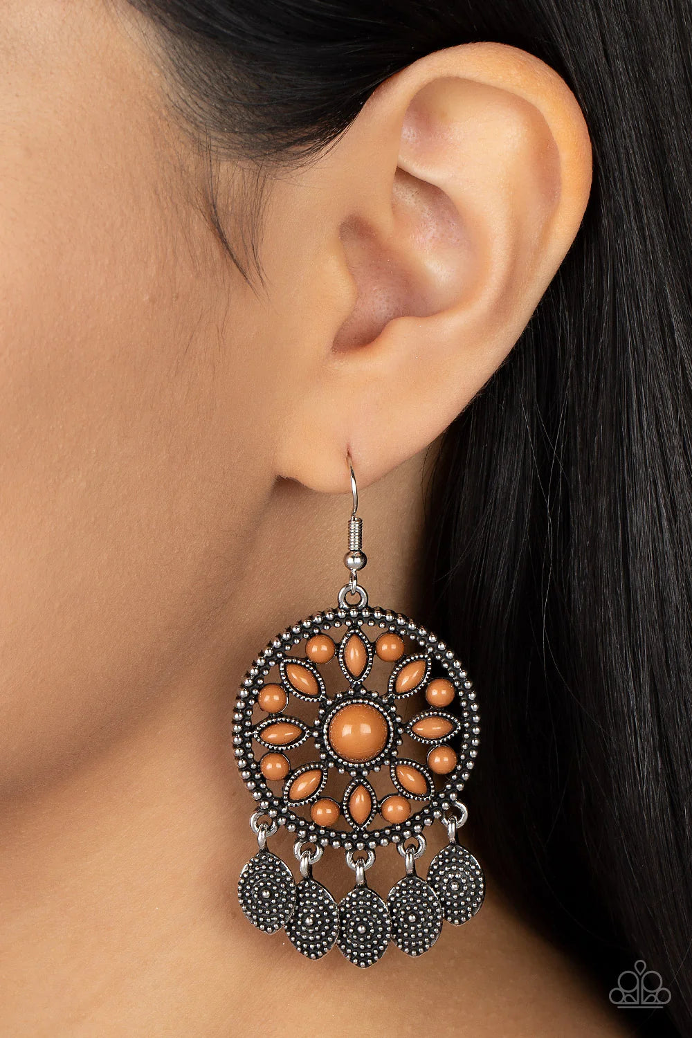 “Sagebrush Symphony” Brown  Dangle Earrings - Paparazzi