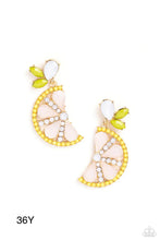 Load image into Gallery viewer, Paparazzi “Slice of Summer” Yellow Post Earrings
