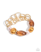 Load image into Gallery viewer, “Pearly Passenger” Brown Stretch Bracelet - Paparazzi Accessories
