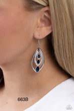 Load image into Gallery viewer, Paparazzi “Extra Exuberant” Blue Dangle Earrings
