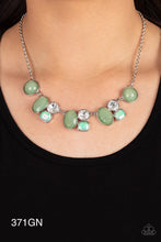 Load image into Gallery viewer, Paparazzi “Fantasy World” Green Necklace Earring Set - Cindysblingboutique.com
