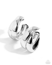 Load image into Gallery viewer, Paparazzi “Restless Radiance” Silver Hoop Earrings - Paparazzi Accessories
