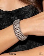 Load image into Gallery viewer, Paparazzi “Appealing A-Lister” White Stretch Bracelet
