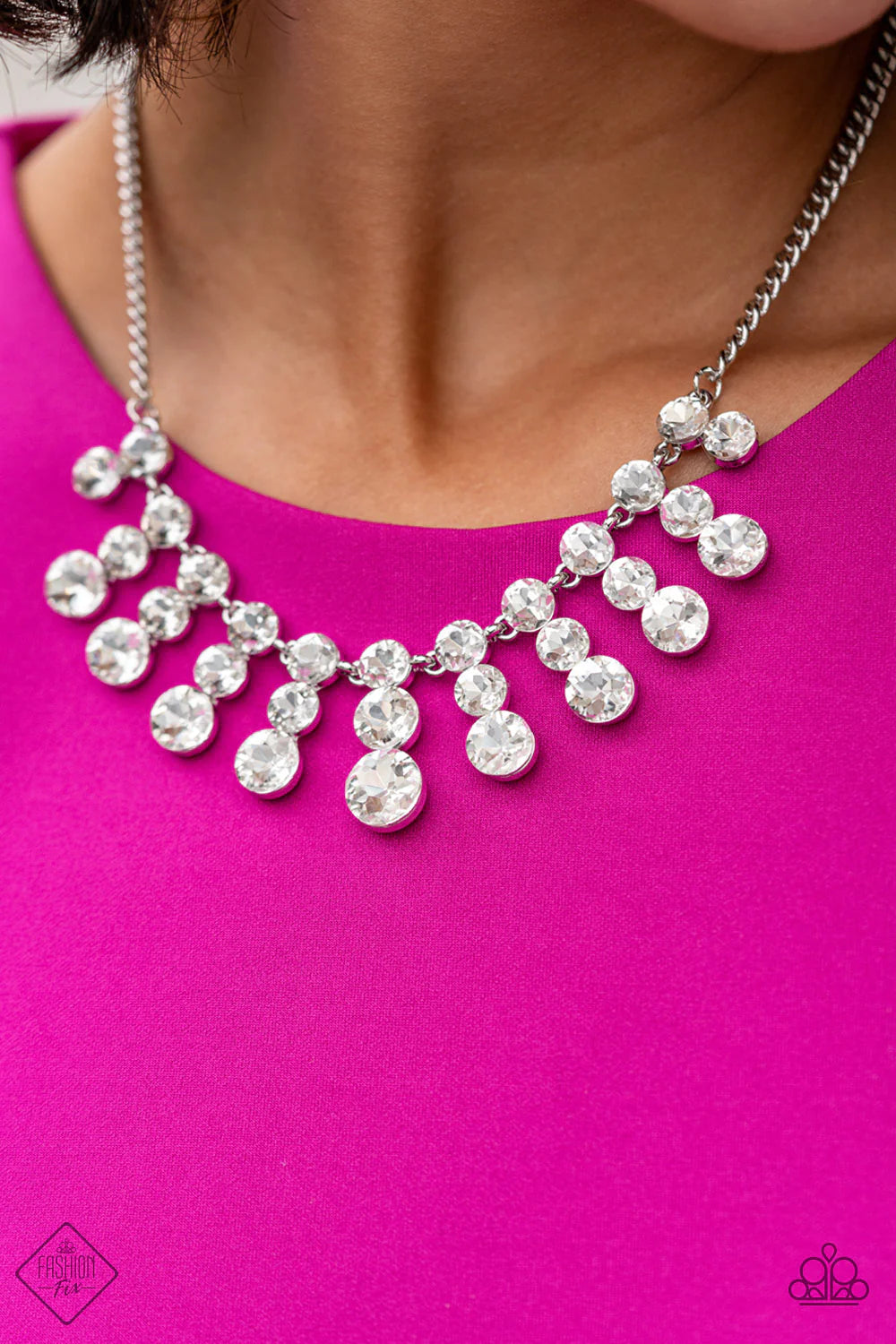 Paparazzi “Celebrity Couture” White Necklace Earring Set