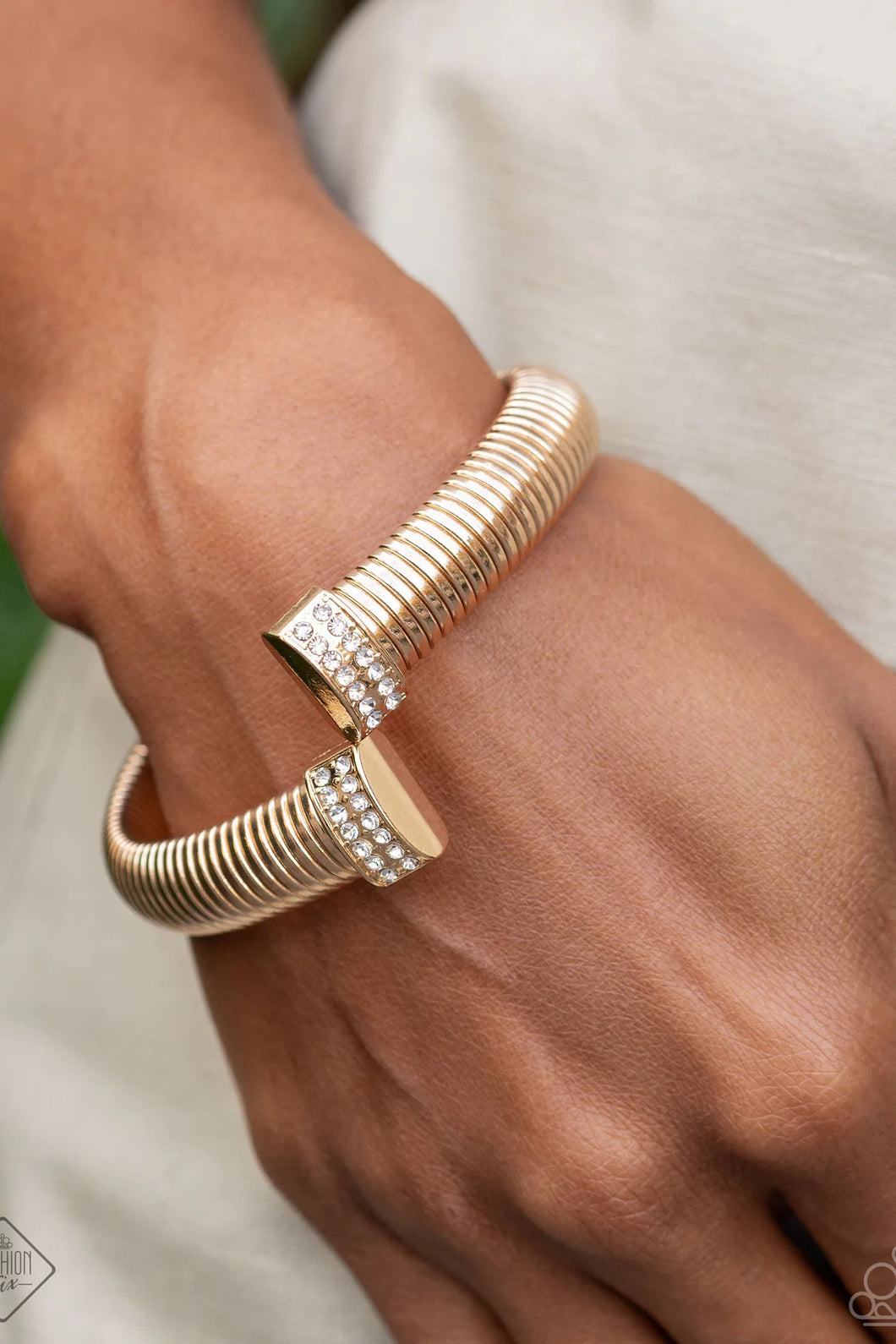 “Tailored Transit” Gold Cuff Bracelet - Paparazzi