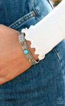 Load image into Gallery viewer, “Earthy Expo” Blue Cuff Bracelet - Paparazzi Accessories

