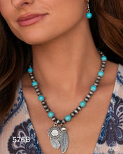 Load image into Gallery viewer, Paparazzi “Steady Stones” Blue Necklace Earring Set
