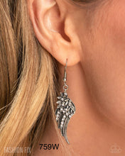Load image into Gallery viewer, Paparazzi “Free-Spirited Fable” White Dangle Earrings - Paparazzi Accessories
