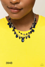 Load image into Gallery viewer, Paparazzi “Flirty Flood” Blue Necklace Earring Set
