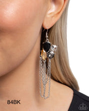 Load image into Gallery viewer, Paparazzi “Decadent Distance” Black Dangle  Earrings - Paparazzi Accessories
