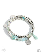 Load image into Gallery viewer, “Refreshing Revel” Blue Coil Wrap Bracelet - Paparazzi Accessories
