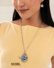 Load image into Gallery viewer, Paparazzi “Stirring Season” Blue Necklace Earring Set - Paparazzi Accessories
