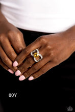 Load image into Gallery viewer, Paparazzi “Bow Chicka Bow Wow” Yellow Stretch Ring
