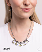 Load image into Gallery viewer, “Teardrop Tribute” Yellow Necklace Earring Set - Paparazzi Accessories
