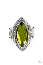 Load image into Gallery viewer, Paparazzi “Let Me Take A REIGN Check” Green Stretch Ring
