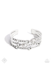 Load image into Gallery viewer, “Classy Chance”Cuff White Bracelet - Paparazzi Accessories
