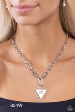 Load image into Gallery viewer, Paparazzi” Your Number One Follower” White Necklace Earring Set
