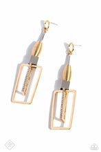 Load image into Gallery viewer, Paparazzi “Clear the SQUARE” Gold Post Earrings
