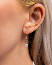 Load image into Gallery viewer, Paparazzi “Twisted Twin” White Choker Earring Set - Paparazzi Accessories
