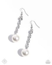 Load image into Gallery viewer, Paparazzi “Genial Glam” White Dangle Earrings -Paparazzi Accessories
