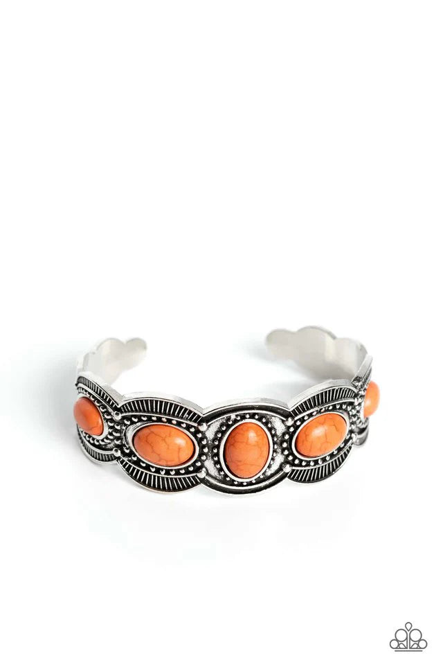 Paparazzi “World Traveler” Orange Cuff Bracelet