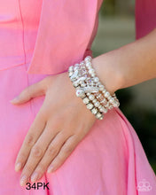 Load image into Gallery viewer, Paparazzi “Feminine Charm” Pink Stretch Bracelet
