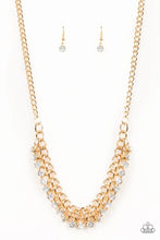 Load image into Gallery viewer, “Glow and Grind” Gold Necklace Earring Set - Paparazzi
