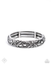 Load image into Gallery viewer, “Enchanting Entrant” Silver Stretch Bracelet - Paparazzi
