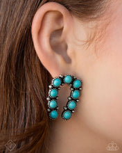 Load image into Gallery viewer, “Wild West Wonder”  Blue Post Earrings - Paparazzi Accessories
