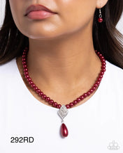 Load image into Gallery viewer, “Eternal Elegance” Red Necklace Earring Set - Paparazzi Accessories
