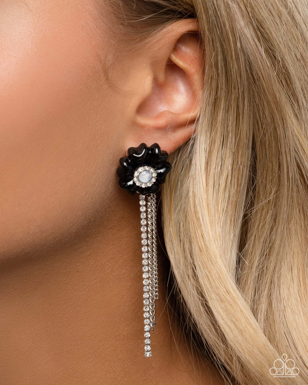 Paparazzi “Floral Fuel” Black Post Earrings