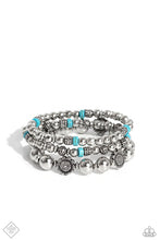 Load image into Gallery viewer, “Garden Party Passion” Blue Stretch Bracelet Set - Paparazzi Accessories
