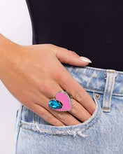 Load image into Gallery viewer, Paparazzi “Heartfelt Hello” Multi Stretch Ring - Paparazzi Accessories
