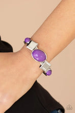 Load image into Gallery viewer, Paparazzi “Abstract Appeal” Purple Hinged Bracelet - Paparazzi Accessories
