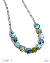Load image into Gallery viewer, Paparazzi “Cool, Calm, And Couture” Green Necklace Earring Set - Paparazzi Accessories
