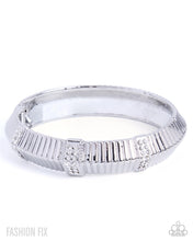 Load image into Gallery viewer, Paparazzi “Radical Redirection” White Hinge Bracelet - Paparazzi Accessories
