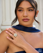 Load image into Gallery viewer, Paparazzi “Indescribable Icon” Gold Stretch Ring - Paparazzi Accessories
