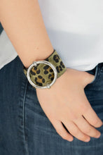 Load image into Gallery viewer, Paparazzi “Asking FUR Trouble” Green Urban Snap Bracelet - Paparazzi Accessories
