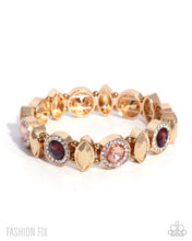 Load image into Gallery viewer, Paparazzi “Surprising Sophistication” Gold Stretch Bracelet - Paparazzi Accessories
