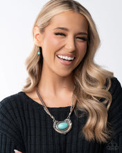 Load image into Gallery viewer, Paparazzi “Grounded Gesture” Blue Necklace Earring Set - Paparazzi Accessories

