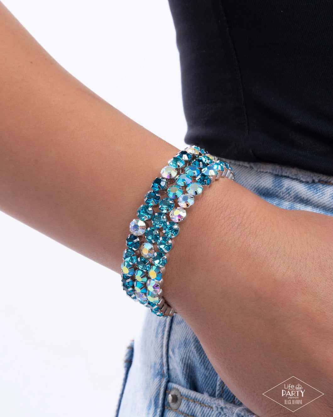 Paparazzi “Iridescent Incantation” Blue Coil Wrap Bracelet - Paparazzi Accessories