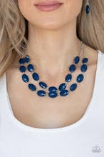 Load image into Gallery viewer, Paparazzi “Max Volume” Blue Necklace Earring Set - Paparazzi Accessories
