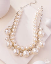 Load image into Gallery viewer, Paparazzi “Sophisticated to the Max” White Choker Earring Set - Paparazzi Accessories
