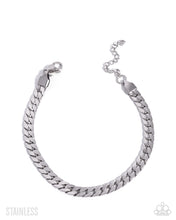 Load image into Gallery viewer, Paparazzi “Weekend Wait” Silver Men&#39;s Clasp Bracelet - Paparazzi Accessories

